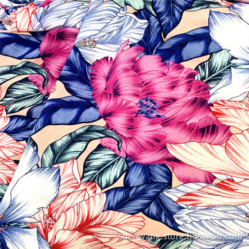 Low Price Floral Printed Rayon Viscose Women Fabric